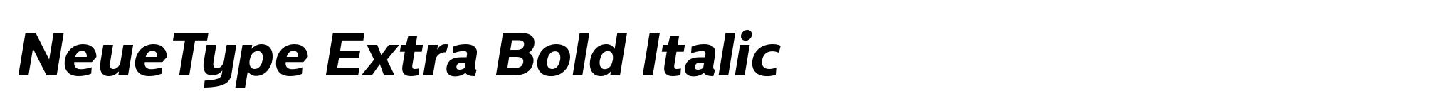 NeueType Extra Bold Italic image